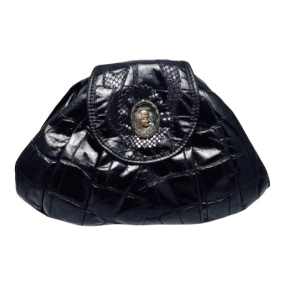 Park Avenue International Vintage Crossbody Clutch Genuine Crinkled Leather Bag - Picture 6 of 12